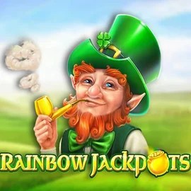 Rainbow Jackpots logo by Red Tiger Gaming at Spinstein Casino