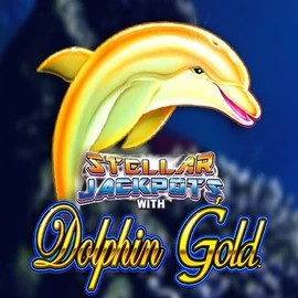 Dolphin Gold with Stellar Jackpots logo – Jackpots by Lightning Box Game at Spinstein Casino