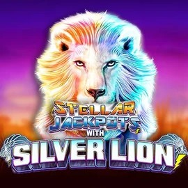 Stellar Jackpots with Silver Lion logo by Lightning Box Game at Spinstein Casino